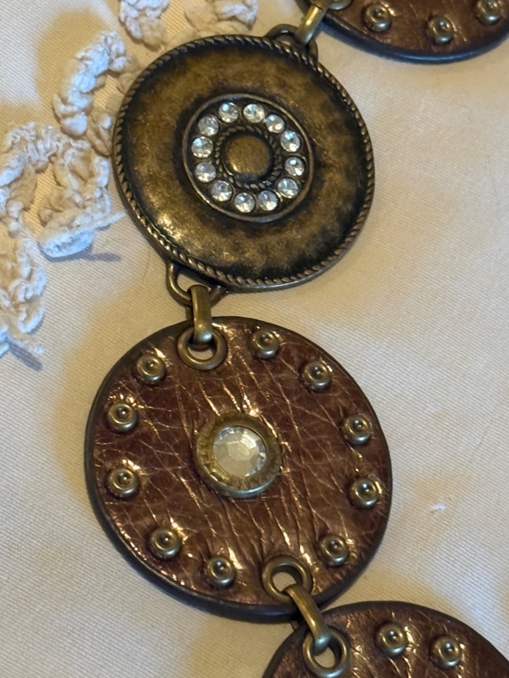 boho medallion concho western circle belt - Picture 4 of 9